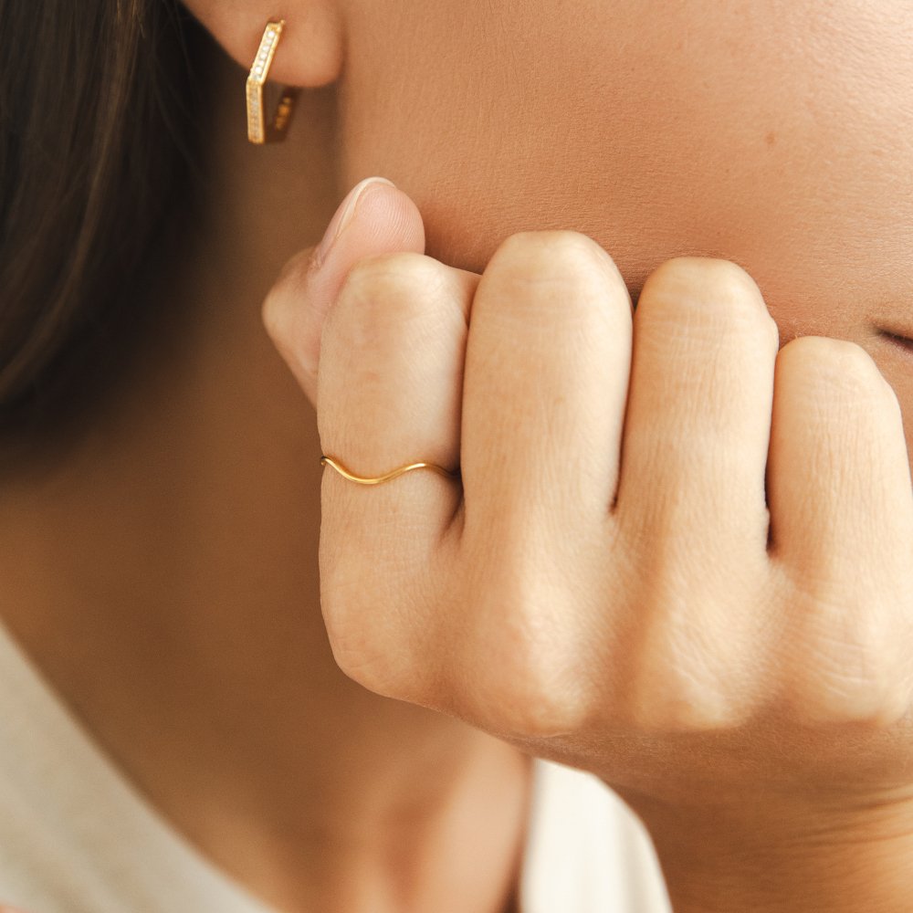 Tina Gold Stack Ring Alma