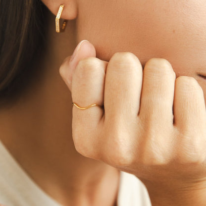 Tina Gold Stack Ring Alma