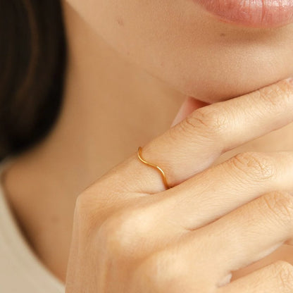 Tina Gold Stack Ring Alma
