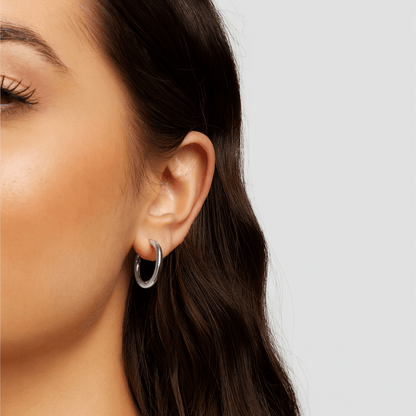 Triple Creolen Ohrringe Silber Set Alma