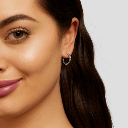 Triple Creolen Ohrringe Silber Set Alma