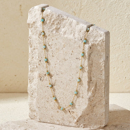Turquoise Perlen Ketten Halskette Alma