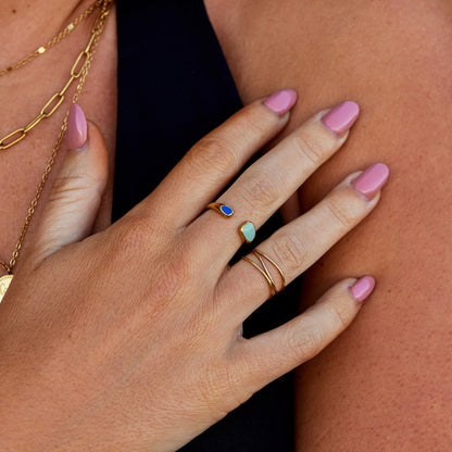 Turquoise Sahara Wrap Ring Alma