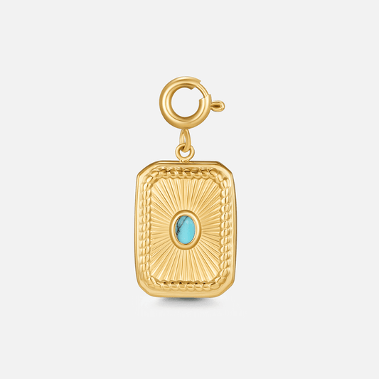 Turquoise Sunburst AnhäNger Alma