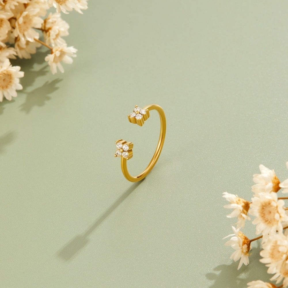 Twin BlüTen Goldring Alma
