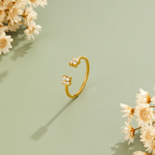 Twin BlüTen Goldring Alma