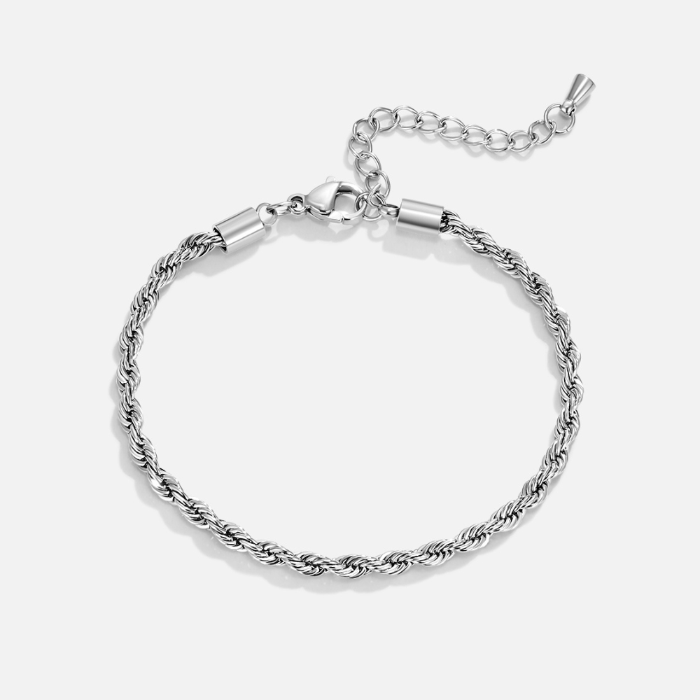 Gedreht Ketten Silber Armband Alma