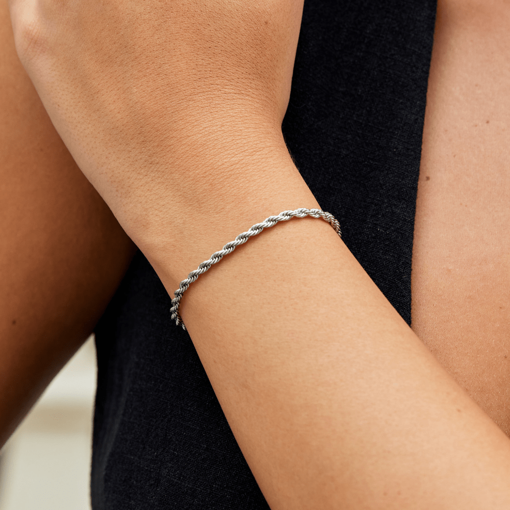 Gedreht Ketten Silber Armband Alma