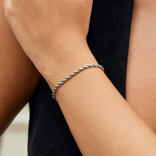 Gedreht Ketten Silber Armband Alma