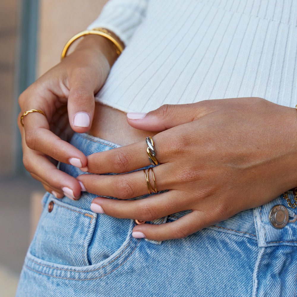 Gedreht Ella Two-Toned Ring Alma