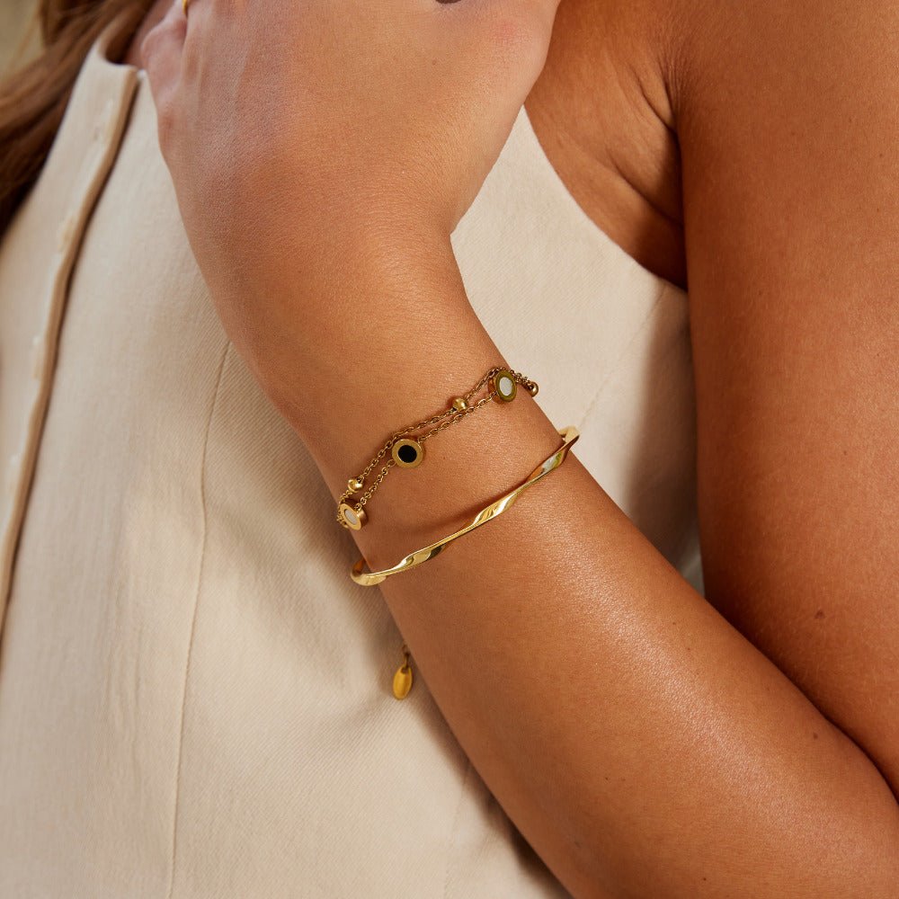 Gedreht Imari Gold Armreif Alma