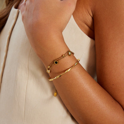 Gedreht Imari Gold Armreif Alma