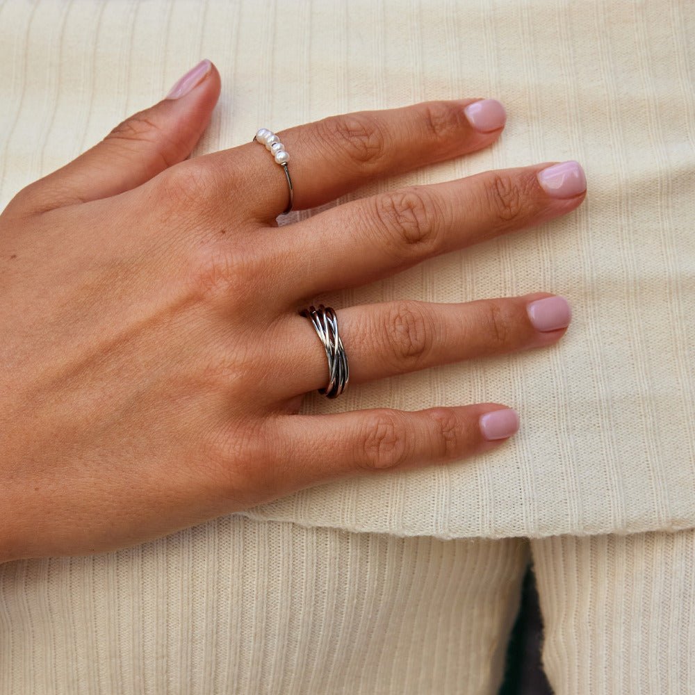 Gedreht Mia Silber Ring Alma