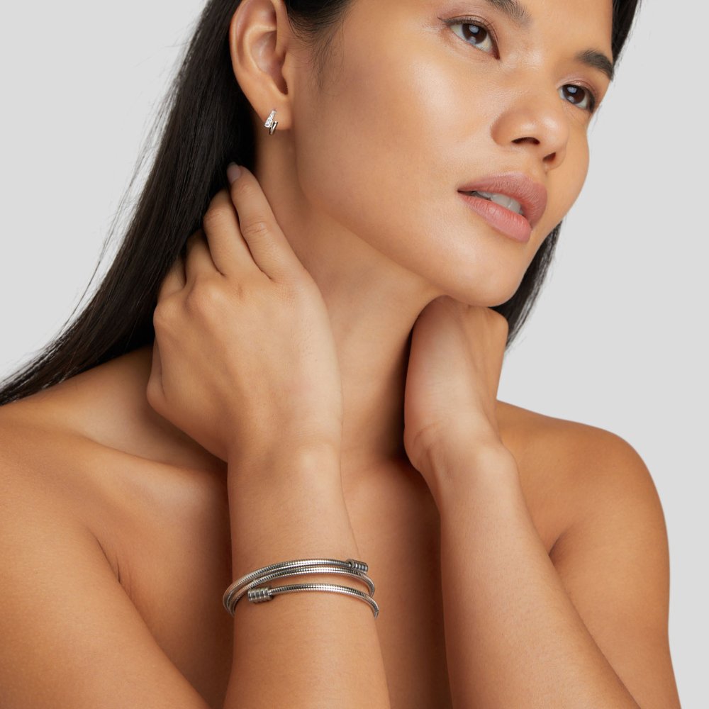 Gedreht Silber Armband Alma