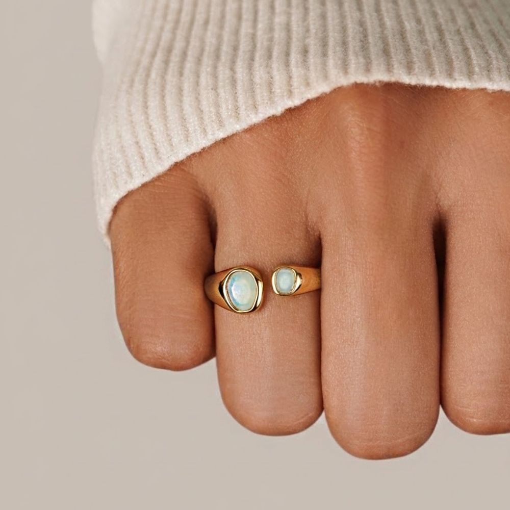 Vintage Aquamarin Wrap Ring Alma