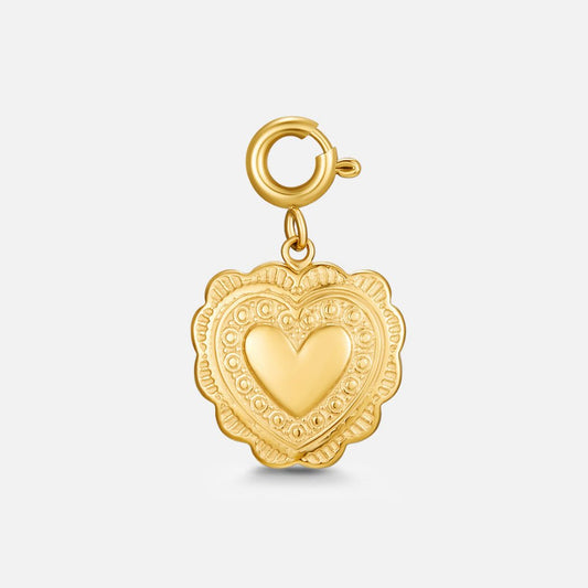 Vintage Gold Herz AnhäNger Alma