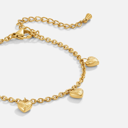 Vintage Gold Herz AnhäNger Armband Alma