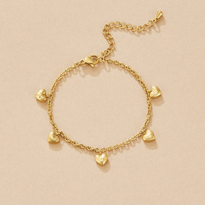 Vintage Gold Herz AnhäNger Armband Alma