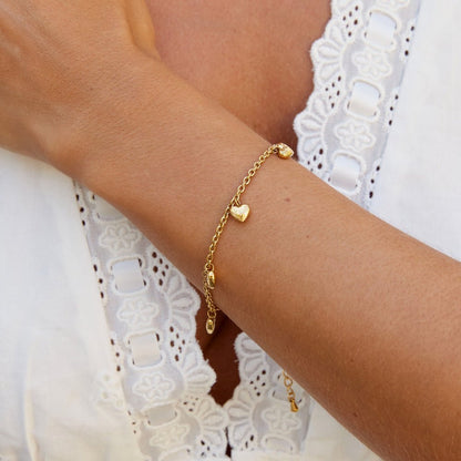 Vintage Gold Herz AnhäNger Armband Alma