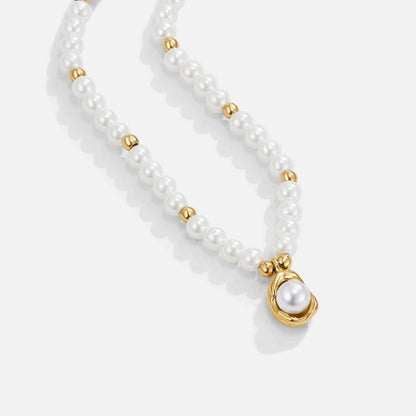 Vintage Golden Perlenhalskette Alma