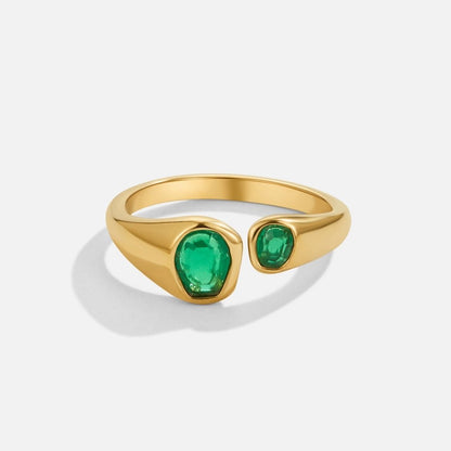 Vintage Green Smaragd Wrap Ring Alma