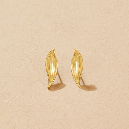 Vintage Monet Gold Blatt Ohrringe Alma