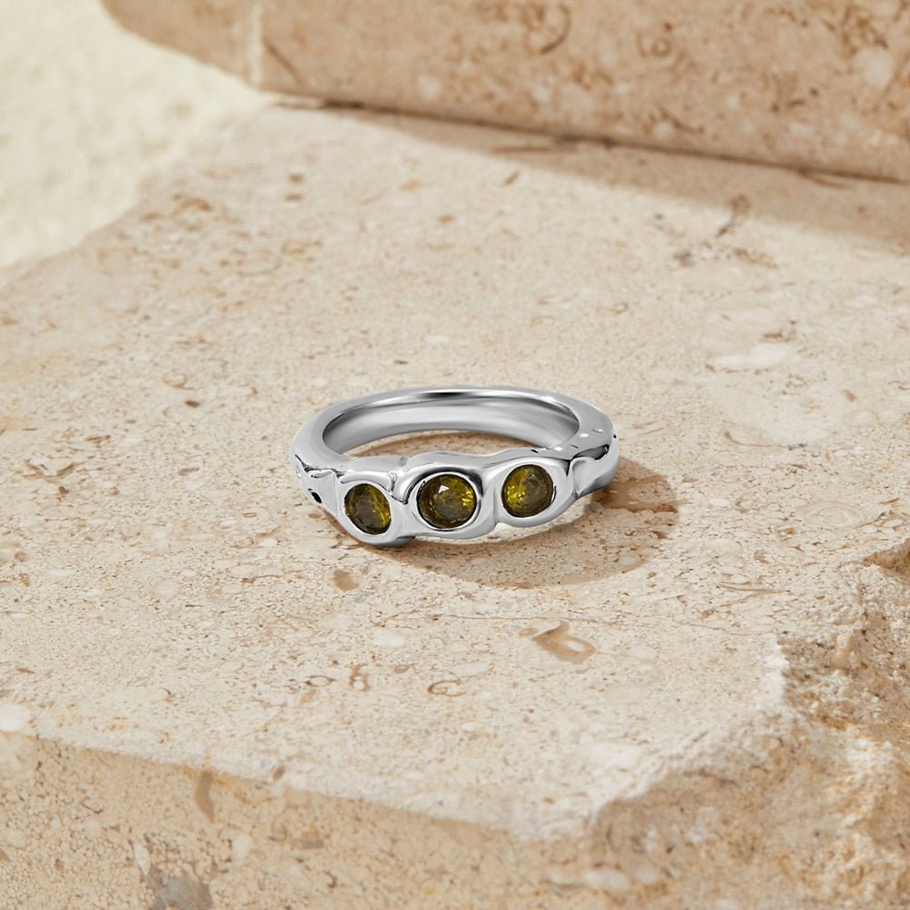 Vintage Peridot Silber Ring Alma