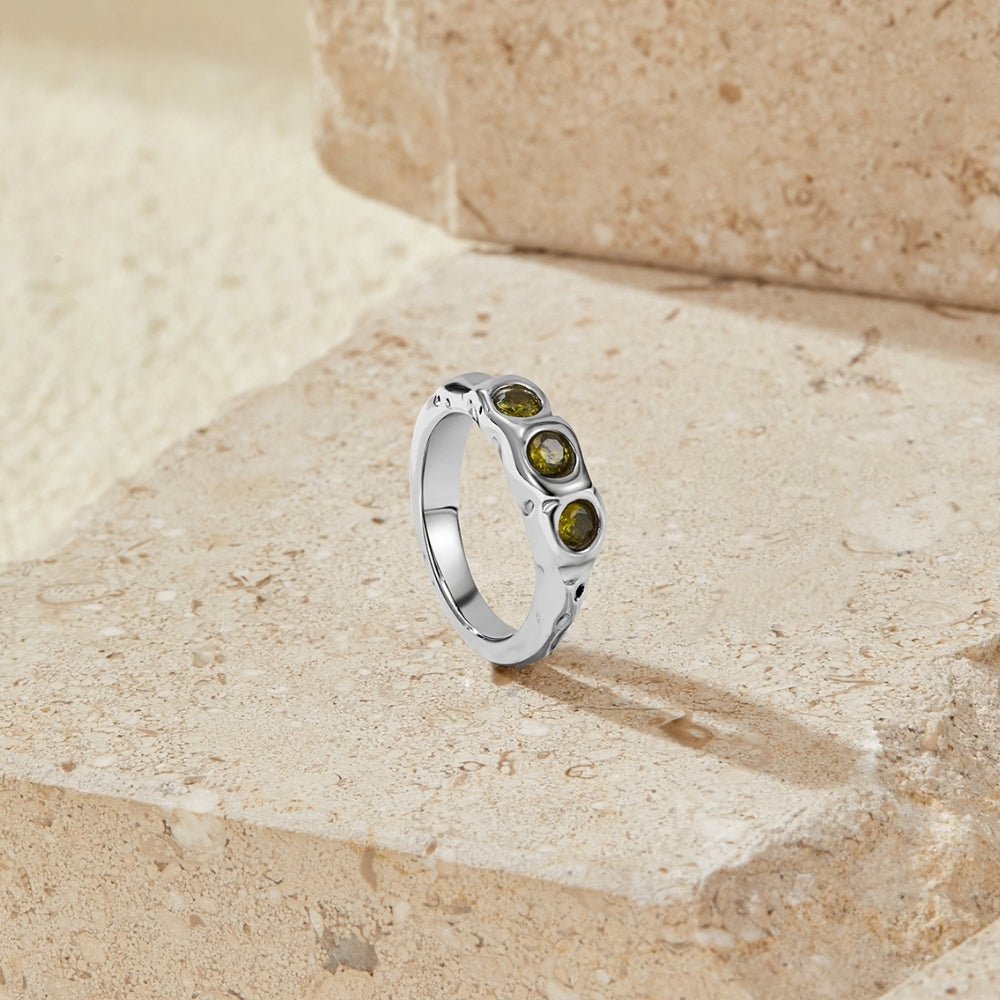 Vintage Peridot Silber Ring Alma
