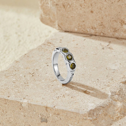 Vintage Peridot Silber Ring Alma