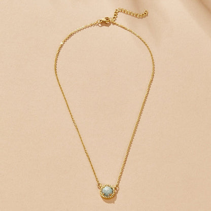 Vintage Round Amazonite Halskette Alma