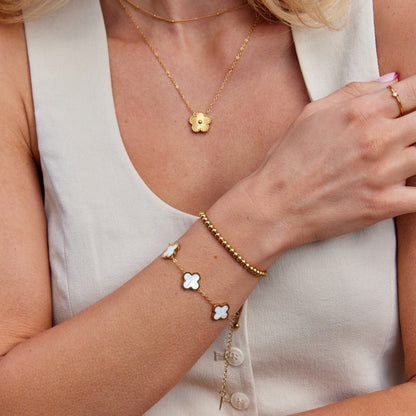 White Klee Armband Alma
