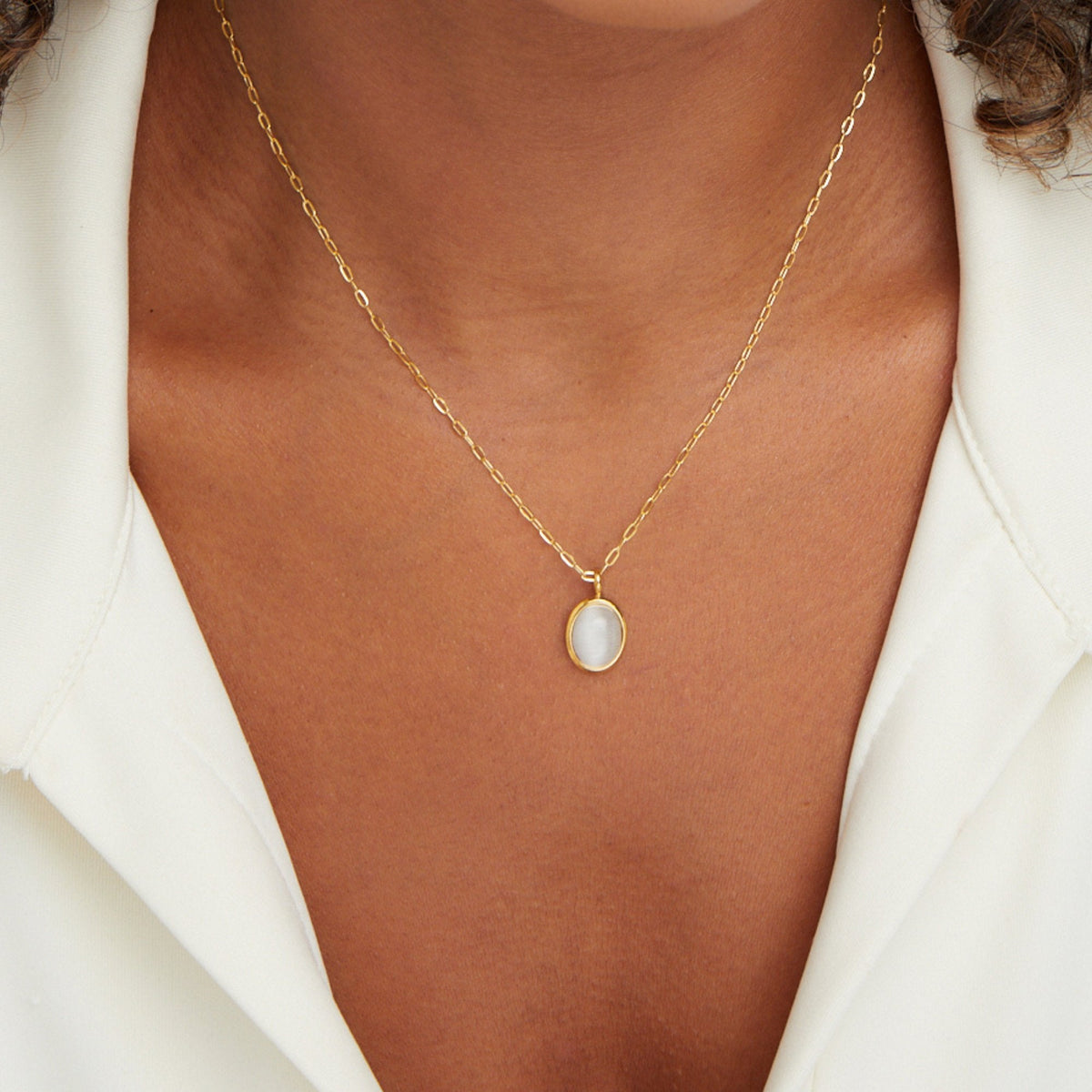 White Opal Halskette Alma