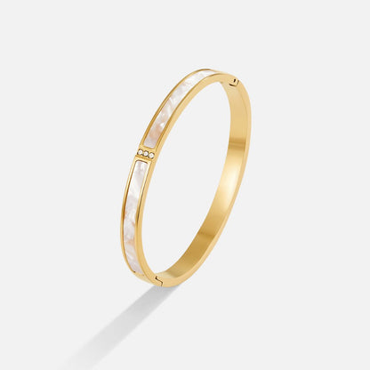 White Sahara Gold Armreif Alma