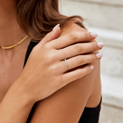 “Wrap Me” Perlen & Kristall Ring Alma