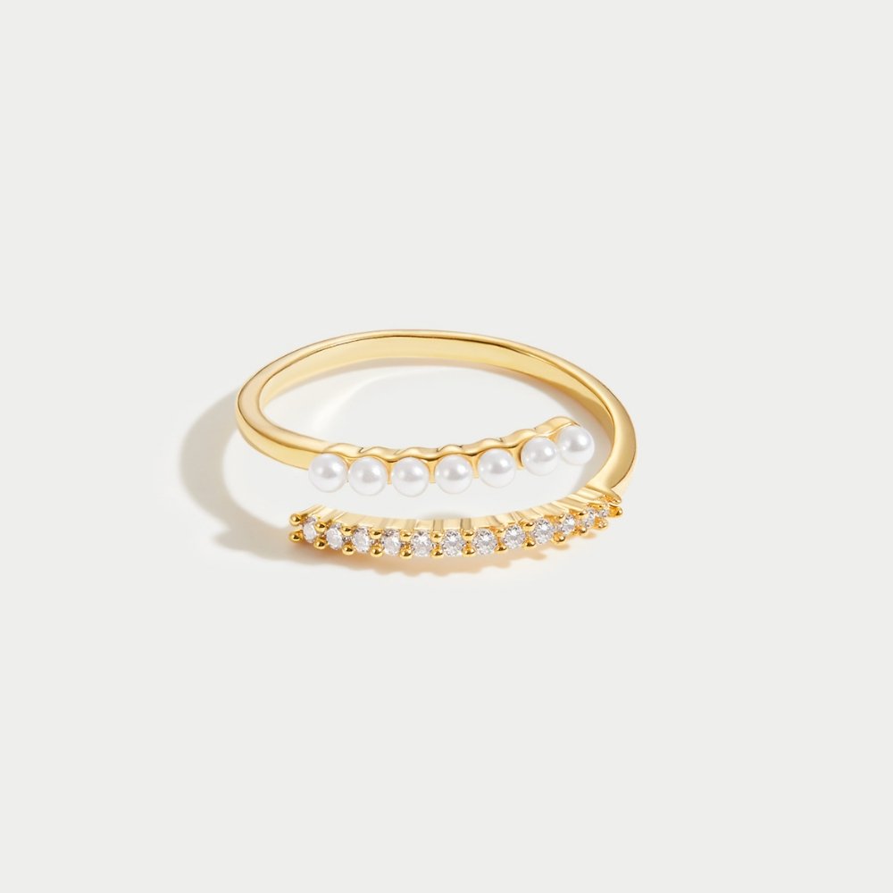 “Wrap Me” Perlen & Kristall Ring Alma