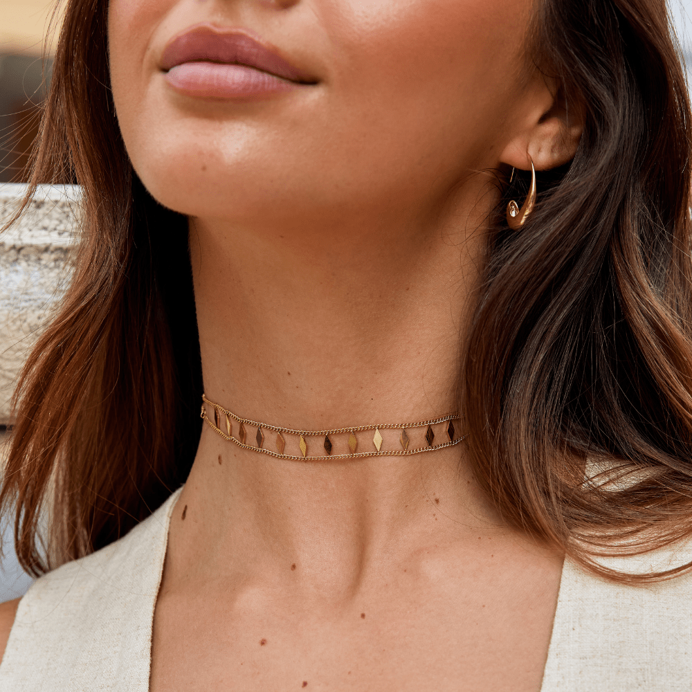 Zara Gold Choker Halskette Alma