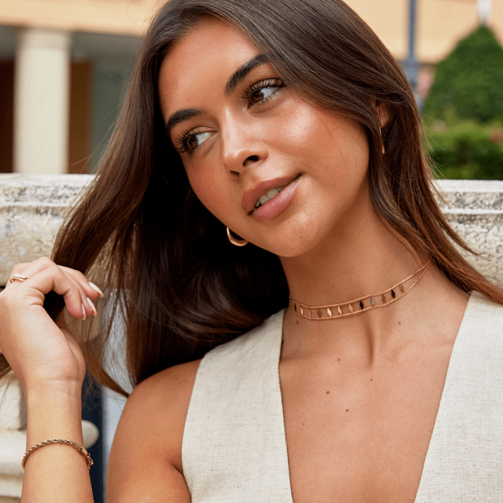 Zara Gold Choker Halskette Alma