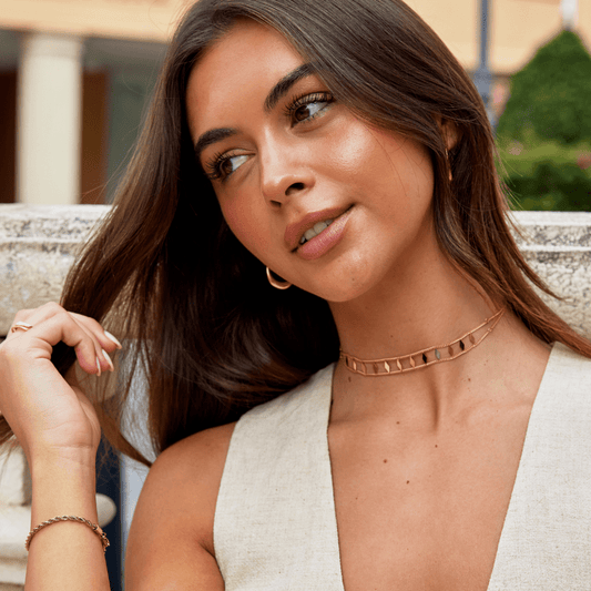 Zara Gold Choker Halskette Alma